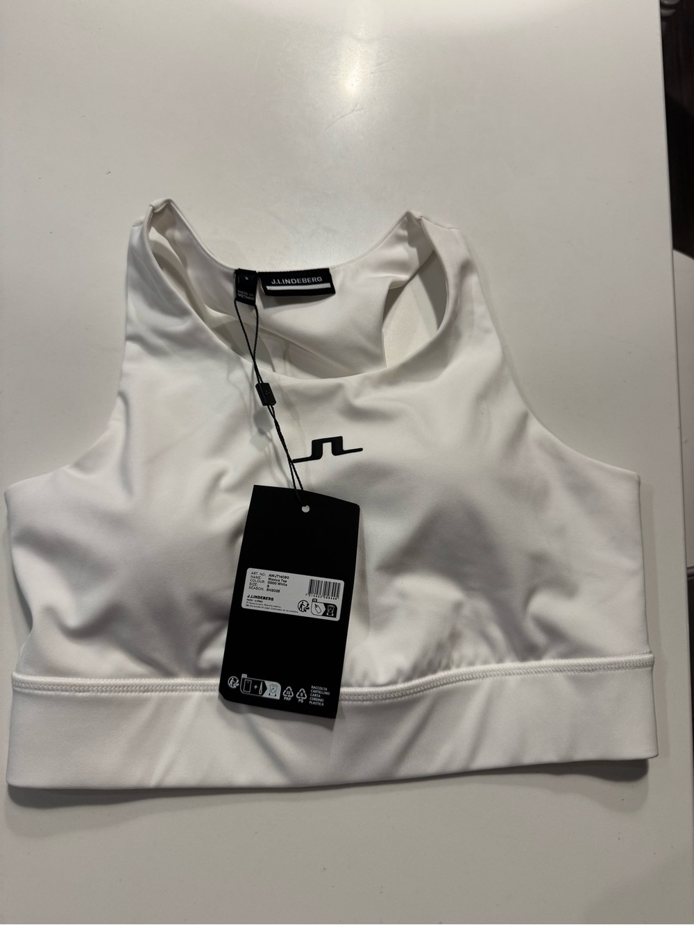 J.Lindeberg White Performance Sports Bra